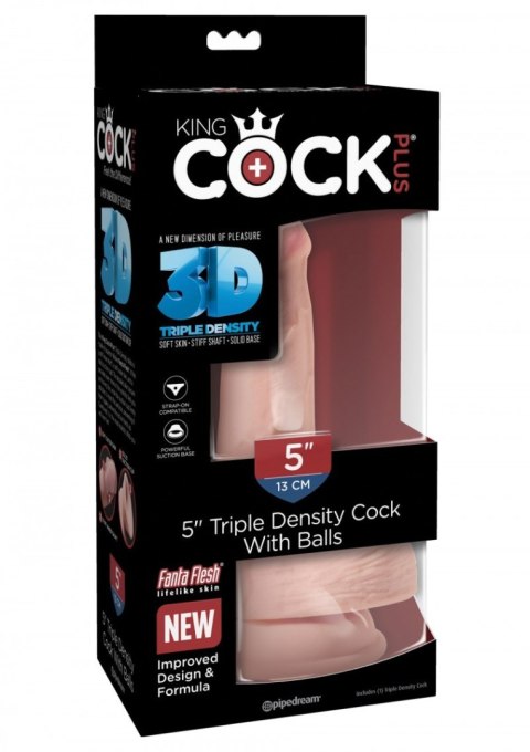King Cock Plus 5" Triple Density Cock with Balls King Cock Plus 5" Triple Density Cock with Balls