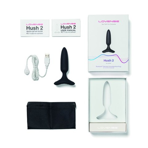 Smukły korek analny z wibracją – Lovense Hush 2 25 mm Smukły korek analny z wibracją – Lovense Hush 2 25 mm