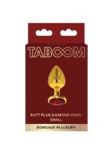 Metalowy korek analny z kryształem – Taboom Jewel S (złoty)