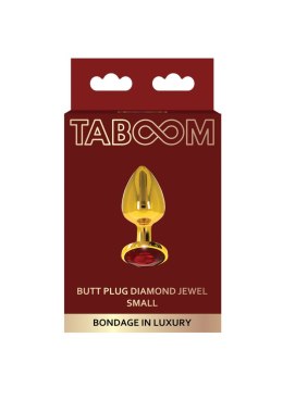 Metalowy korek analny z kryształem – Taboom Jewel S (złoty)