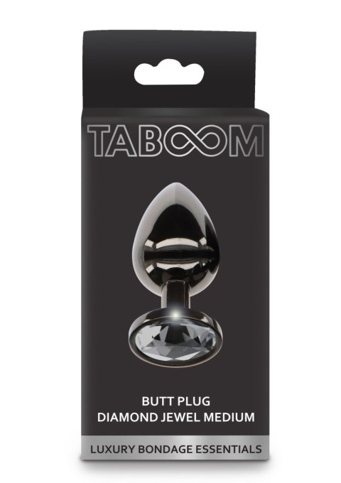 Metalowy korek analny z kryształem – Taboom Butt Plug Diamond Silver M Metalowy korek analny z kryształem – Taboom Butt Plug Diamond Silver M