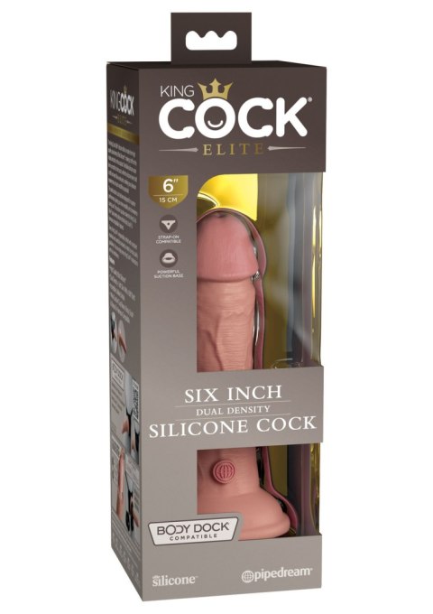 Realistyczne dildo z twardym rdzeniem – King Cock Dual Density 15cm Realistyczne dildo z twardym rdzeniem – King Cock Dual Density 15cm