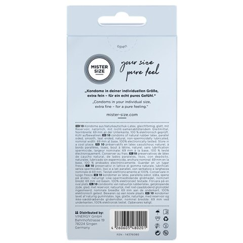 Prezerwatywy Mister Size – 69 mm (10 szt.)