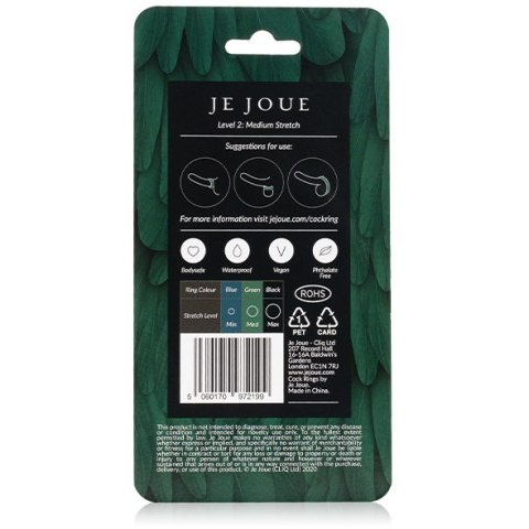 Silikonowy pierścień erekcyjny – Je Joue Medium Stretch Green Silikonowy pierścień erekcyjny – Je Joue Medium Stretch Green