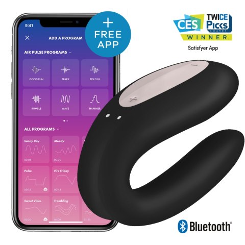 Satisfyer Double Joy Black incl. Bluetooth and App Satisfyer Double Joy Black incl. Bluetooth and App