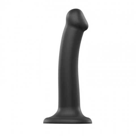 Silicone Bendable Dildo Double Density Black M Silicone Bendable Dildo Double Density Black M