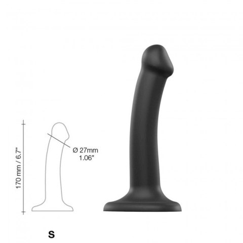 Silicone Bendable Dildo Double Density Black S Silicone Bendable Dildo Double Density Black S