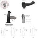 Silicone Bendable Dildo Double Density Black S