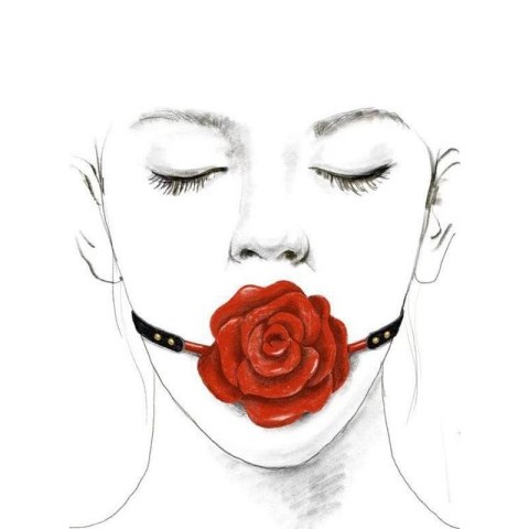 Silikonowy knebel w kształcie róży z czarnymi paskami Zalo & Upko Doll Series Rose Ball Gag Silikonowy knebel w kształcie róży z czarnymi paskami Zalo & Upko Doll Series Rose Ball Gag