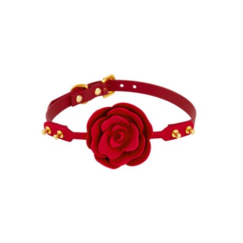 Knebel w kształcie róży – Zalo & Upko Rose Ball Gag Red Straps Knebel w kształcie róży – Zalo & Upko Rose Ball Gag Red Straps