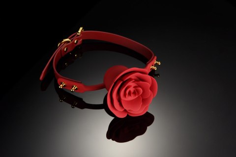 Knebel w kształcie róży – Zalo & Upko Rose Ball Gag Red Straps Knebel w kształcie róży – Zalo & Upko Rose Ball Gag Red Straps