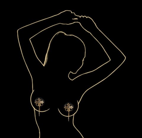 Skórzane nasutniki ozdobne – Upko Luxury Baroque Leather Pasties Skórzane nasutniki ozdobne – Upko Luxury Baroque Leather Pasties