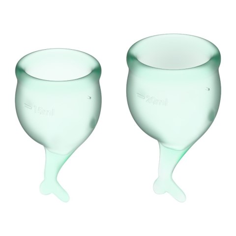 Zestaw kubeczków menstruacyjnych Satisfyer Feel Secure Menstrual Cup Set Light Green Zestaw kubeczków menstruacyjnych Satisfyer Feel Secure Menstrual Cup Set Light Green