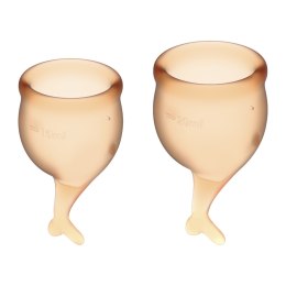 Zestaw kubeczków menstruacyjnych Satisfyer Feel Secure Menstrual Cup Set Orange