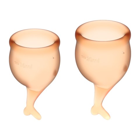 Zestaw kubeczków menstruacyjnych Satisfyer Feel Secure Menstrual Cup Set Orange Zestaw kubeczków menstruacyjnych Satisfyer Feel Secure Menstrual Cup Set Orange