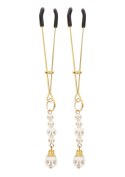 Zaciskane klamerki na sutki – Taboom Tweezers With Pearls Gold