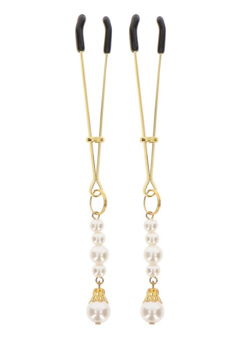 Zaciskane klamerki na sutki – Taboom Tweezers With Pearls Gold Zaciskane klamerki na sutki – Taboom Tweezers With Pearls Gold