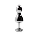 Korek analny Lollypop Double Ball Metal Plug L Red Wooomy