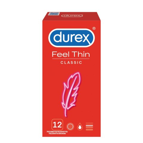 Prezerwatywy ultra-cienkie – Durex Feel Thin Classic (12 szt.) Prezerwatywy ultra-cienkie – Durex Feel Thin Classic (12 szt.)