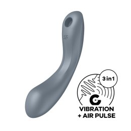 Satisfyer Curvy Trinity – wibrator punktu G i łechtaczki (niebieskoszary)