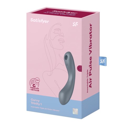 Satisfyer Curvy Trinity – wibrator punktu G i łechtaczki (niebieskoszary) Satisfyer Curvy Trinity – wibrator punktu G i łechtaczki (niebieskoszary)