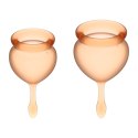 Zestaw 2 kubeczków menstruacyjnych – Satisfyer Feel Good (pomarańczowy)