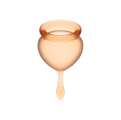 Zestaw 2 kubeczków menstruacyjnych – Satisfyer Feel Good (pomarańczowy) Zestaw 2 kubeczków menstruacyjnych – Satisfyer Feel Good (pomarańczowy)