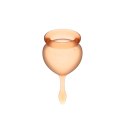 Zestaw 2 kubeczków menstruacyjnych – Satisfyer Feel Good (pomarańczowy)