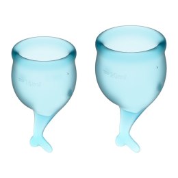 Zestaw 2 kubeczków menstruacyjnych – Satisfyer Feel Secure (jasnoniebieski)