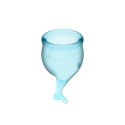 Zestaw 2 kubeczków menstruacyjnych – Satisfyer Feel Secure (jasnoniebieski)