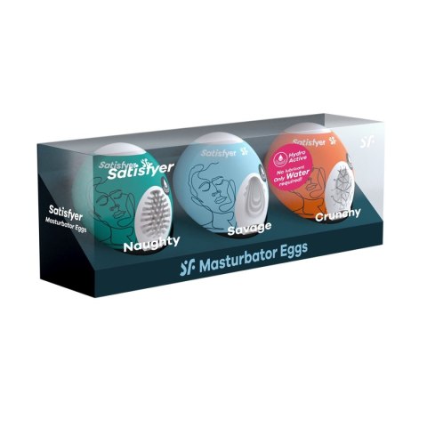 Zestaw 3 masturbatorów – Satisfyer Masturbator Egg (Naughty, Savage, Crunchy) Zestaw 3 masturbatorów – Satisfyer Masturbator Egg (Naughty, Savage, Crunchy)