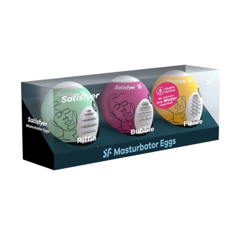 Zestaw 3 masturbatorów – Satisfyer Masturbator Egg (Riffle, Bubble, Fierce) Zestaw 3 masturbatorów – Satisfyer Masturbator Egg (Riffle, Bubble, Fierce)