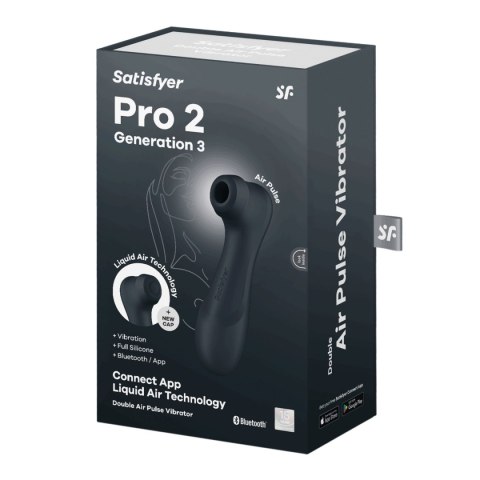 Stymulator łechtaczki z aplikacją – Satisfyer Pro 2 Gen 3 Connect (Czarny) Stymulator łechtaczki z aplikacją – Satisfyer Pro 2 Gen 3 Connect (Czarny)