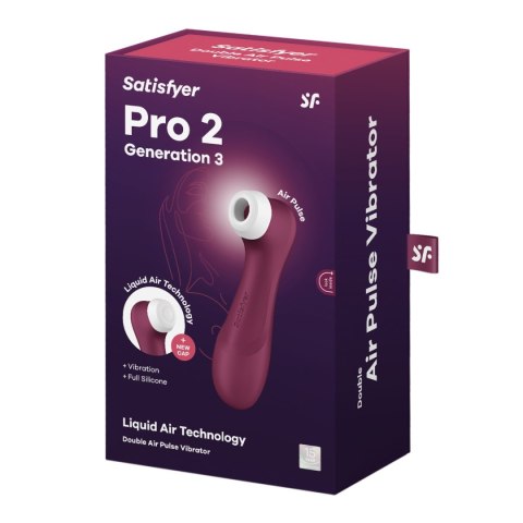 Stymulator ssący do łechtaczki – Satisfyer Pro 2 Gen 3 (Wine Red) Stymulator ssący do łechtaczki – Satisfyer Pro 2 Gen 3 (Wine Red)