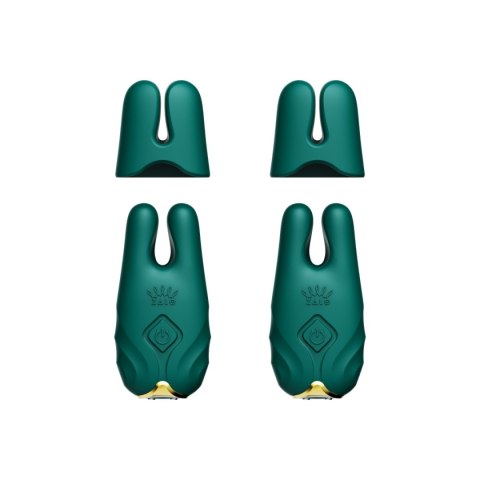 Wibrujące klamry na sutki – Zalo Nave Turquoise Green Wibrujące klamry na sutki – Zalo Nave Turquoise Green