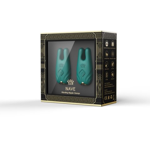 Wibrujące klamry na sutki – Zalo Nave Turquoise Green Wibrujące klamry na sutki – Zalo Nave Turquoise Green