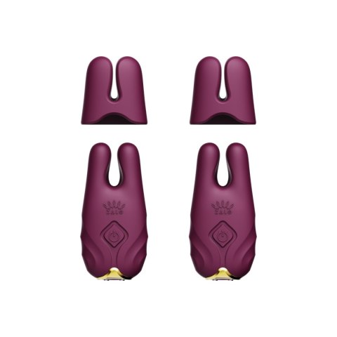 Wibrujące klamry na sutki – Zalo Nave Velvet Purple Wibrujące klamry na sutki – Zalo Nave Velvet Purple