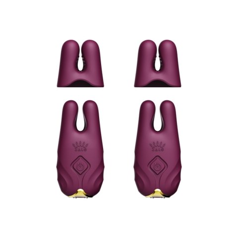 Wibrujące klamry na sutki – Zalo Nave Velvet Purple Wibrujące klamry na sutki – Zalo Nave Velvet Purple