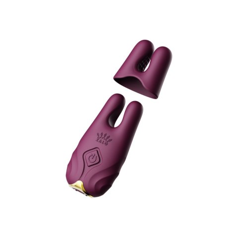 Wibrujące klamry na sutki – Zalo Nave Velvet Purple Wibrujące klamry na sutki – Zalo Nave Velvet Purple