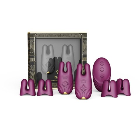 Wibrujące klamry na sutki – Zalo Nave Velvet Purple Wibrujące klamry na sutki – Zalo Nave Velvet Purple