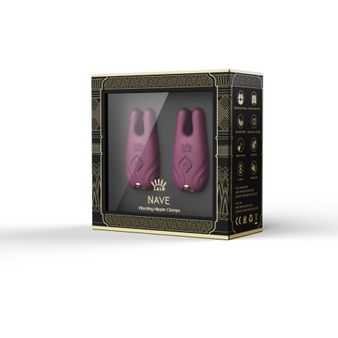 Wibrujące klamry na sutki – Zalo Nave Velvet Purple Wibrujące klamry na sutki – Zalo Nave Velvet Purple