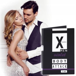 Body Attack Violet – perfumy z feromonami dla mężczyzn (1 ml)
