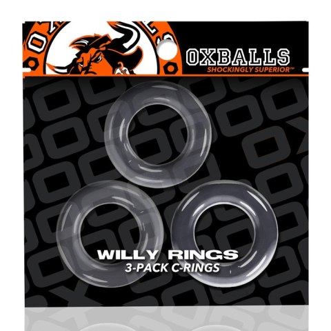 Oxballs Willy Rings – zestaw 3 transparentnych cockringów Oxballs Willy Rings – zestaw 3 transparentnych cockringów