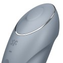 Satisfyer Tap & Climax 1 – wibrator pulsacyjny | niebieskoszary