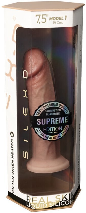 Dildo 19 cm Premium Real Skin Model 2 Flesh Silexd Dildo 19 cm Premium Real Skin Model 2 Flesh Silexd