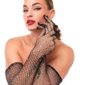 Rękawiczki Kinky Diva Starlet Gloves Czarne Rhinestones