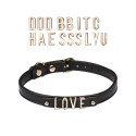 Obroża DIY Choker z 21 Wymiennymi Literami Liebe Seele
