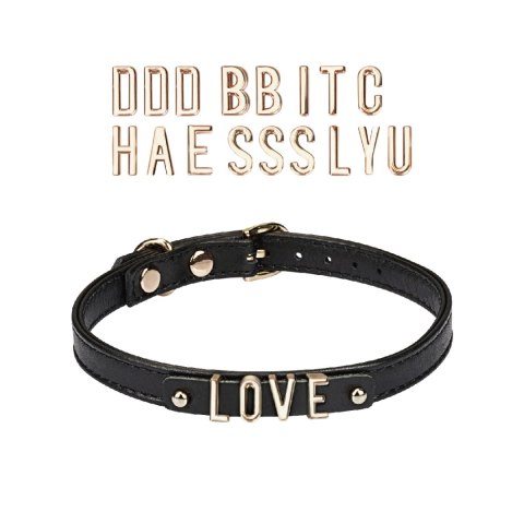 Obroża DIY Choker z 21 Wymiennymi Literami Liebe Seele Obroża DIY Choker z 21 Wymiennymi Literami Liebe Seele