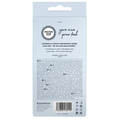 Prezerwatywy duże 60 mm – Mister.Size (10 szt.) Prezerwatywy duże 60 mm – Mister.Size (10 szt.)