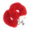 Kajdanki futrzane Heavy-Duty – Ouch! (czerwone)